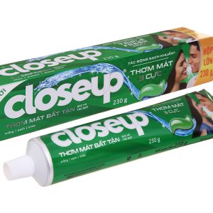Kem đánh răng Closeup sạch khuẩn hương bạc hà the mát bất tận cho hơi thở thơm mát dài lâu 230g